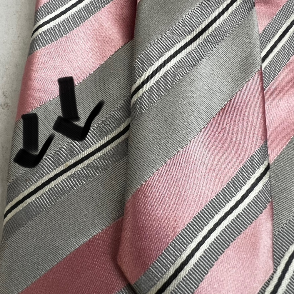 Donald TRUMP Signature Collection Handmade 100% Silk Designer Tie Gray Striped - Picture 8 of 10